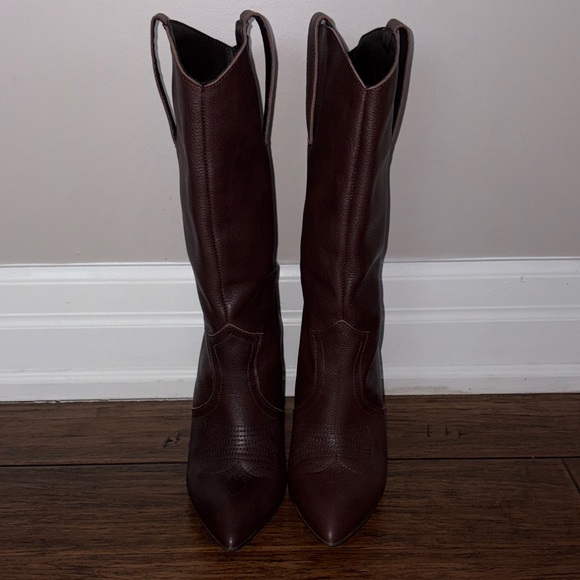 L'INTERVALLE Dark Brown Heeled Boots - Picture 2 of 12